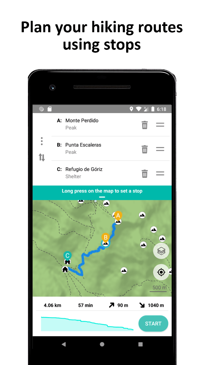 Route planning completely offline