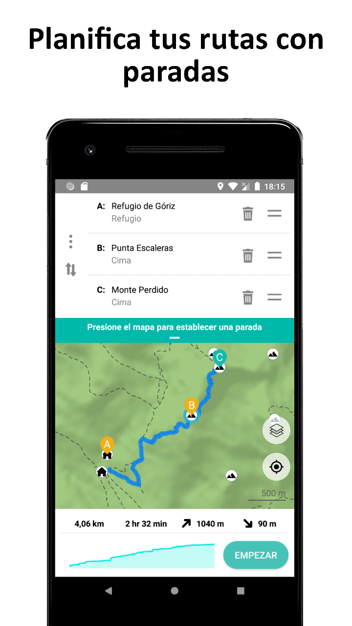 Planifica rutas sin internet