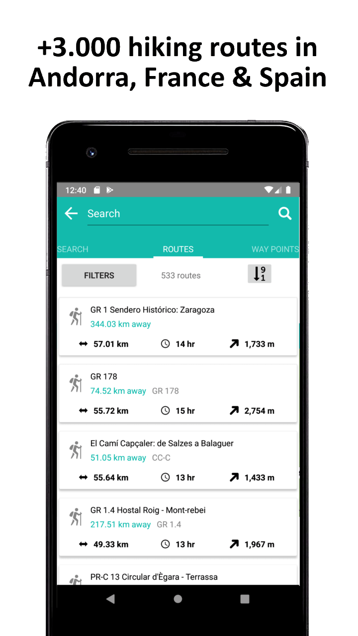 +3.000 official hiking routes